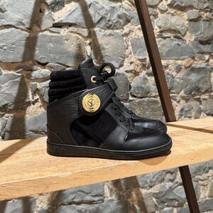 Louis Vuitton Black Epi Suede Wedges Sneakers